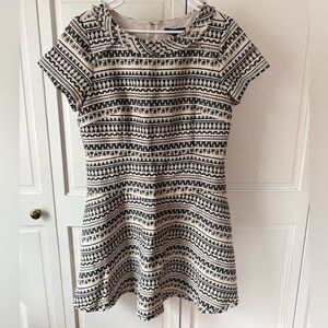 Banana Republic Black and White Patterned Mini Dress
